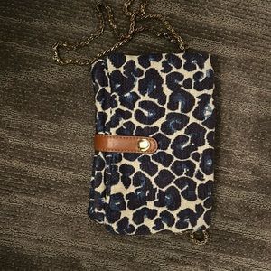 Navy Leopard Crossbody